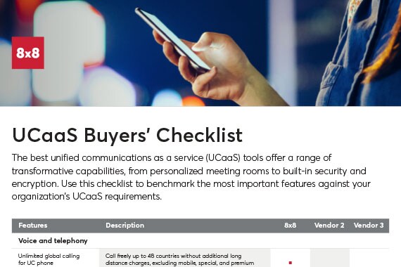 8x8 UCaas Buyers' Checklist